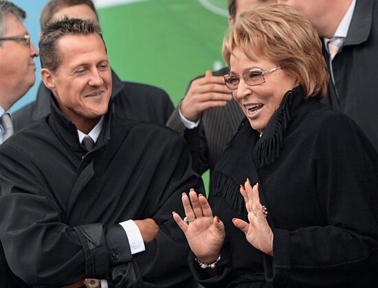 Michael Schumacher and Valentina Matviyenko