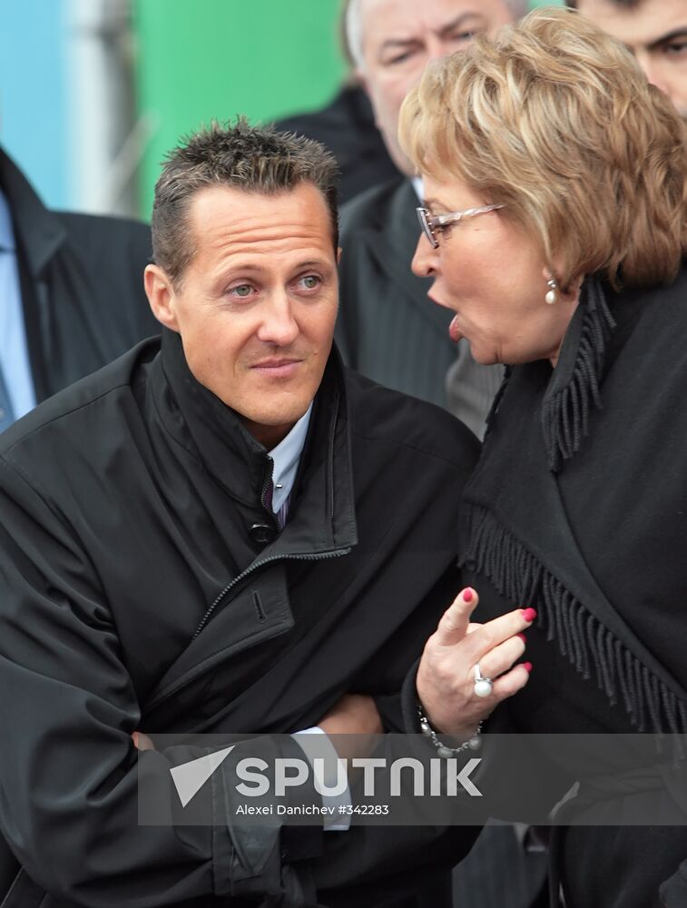 Michael Schumacher and Valentina Matviyenko