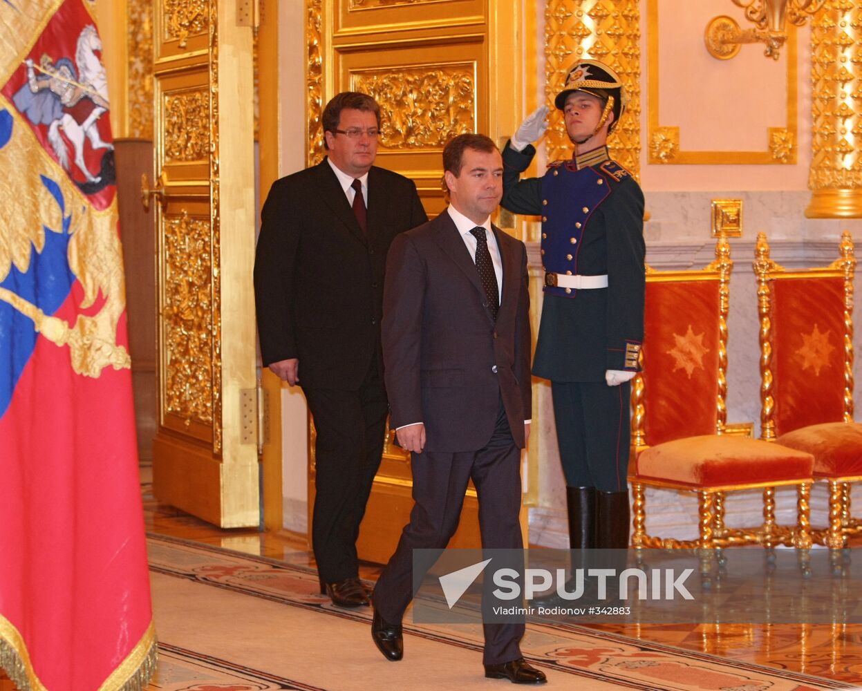 Credentials being renewed by foreign ambassadors