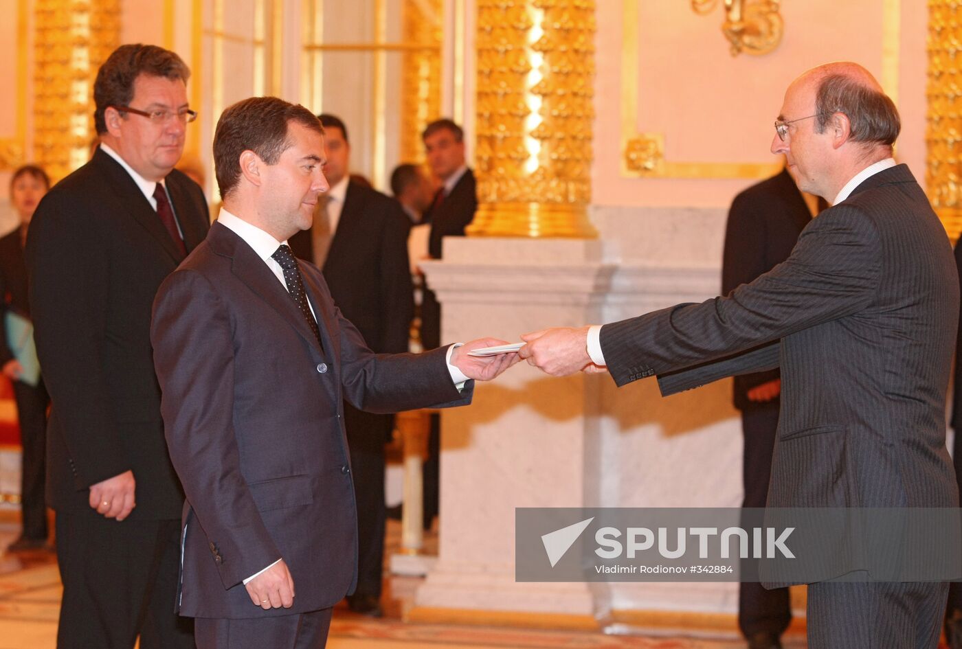 Credentials being renewed by foreign ambassadors