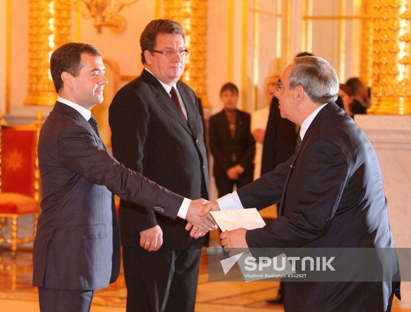 Credentials being renewed by foreign ambassadors