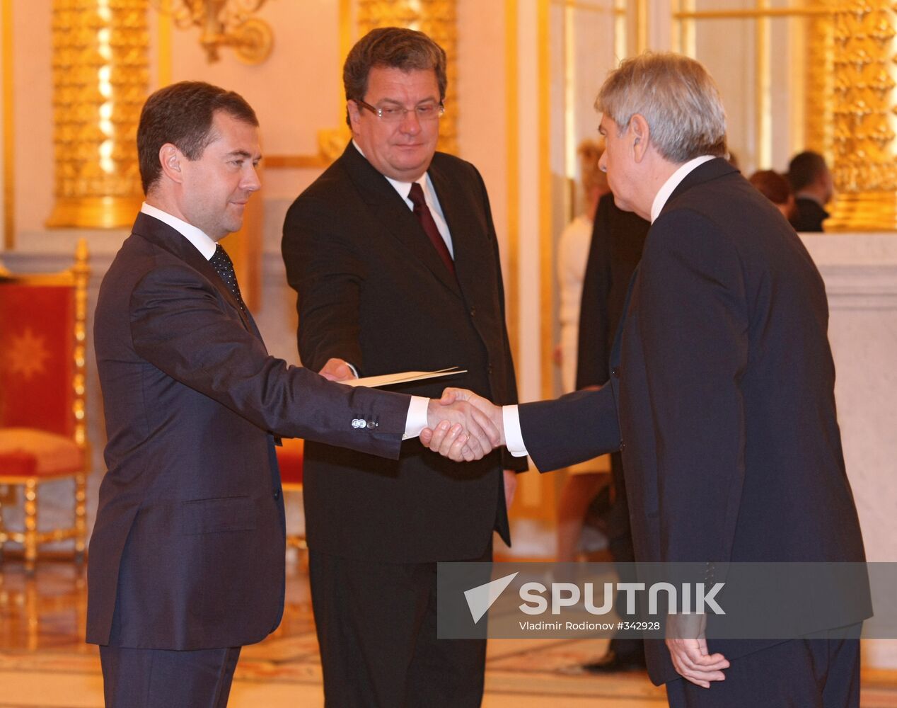 Credentials being renewed by foreign ambassadors