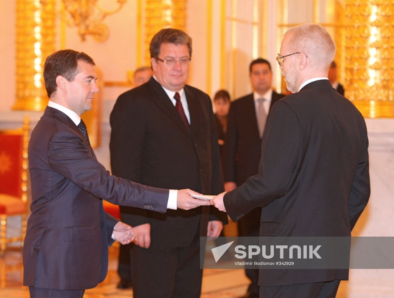 Credentials being renewed by foreign ambassadors