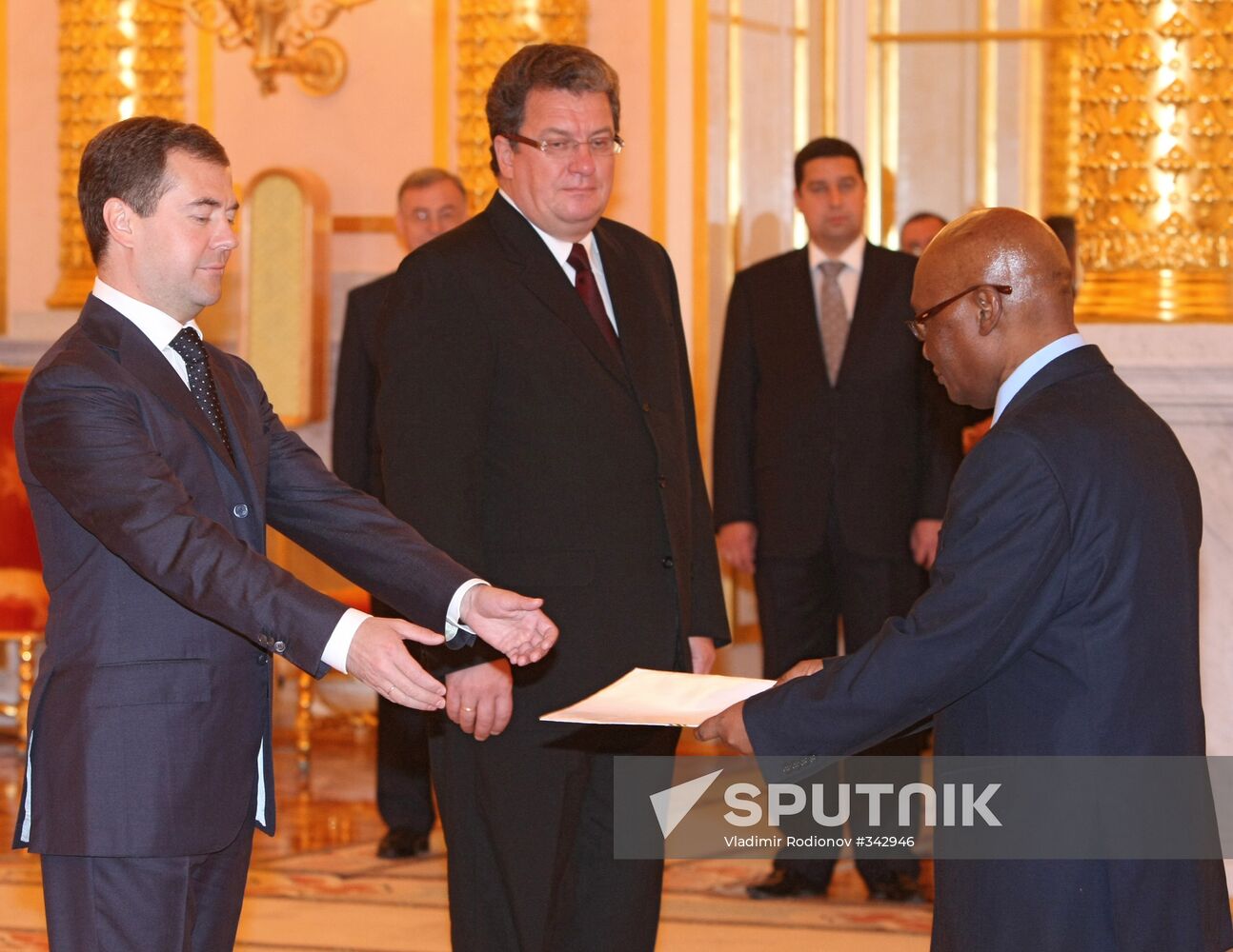Credentials being renewed by foreign ambassadors