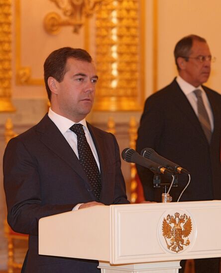 Credentials being renewed by foreign ambassadors