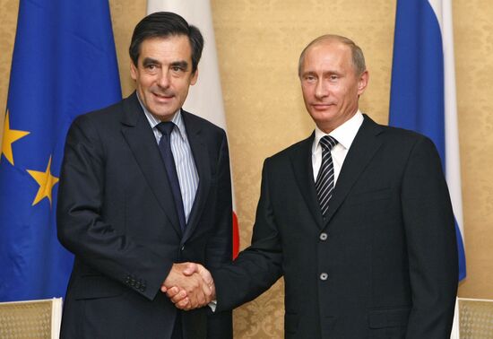 Russian and French prime ministers' meeting