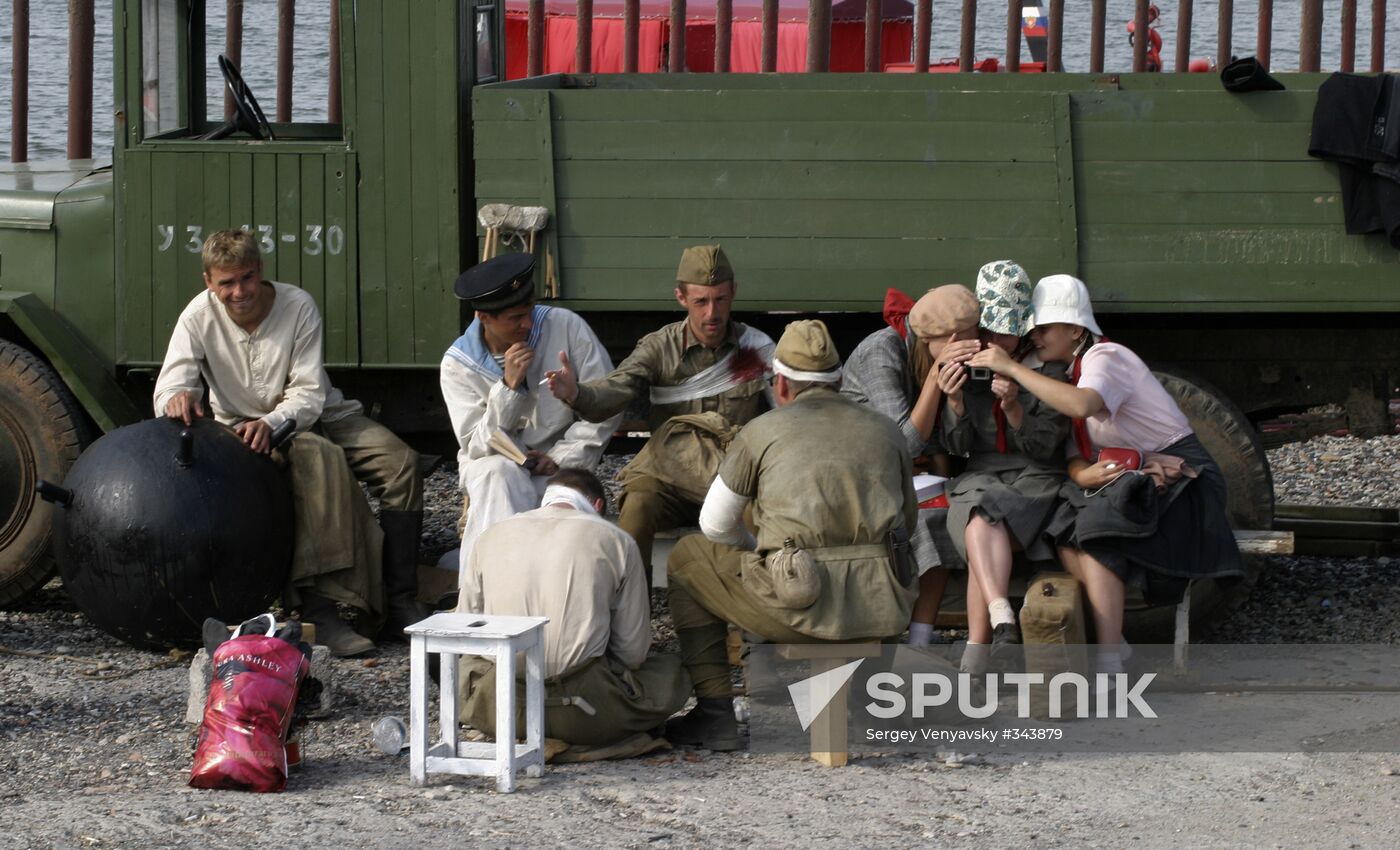 Filming of Nikita Mikhalkov's movie "Burnt by the Sun-2"