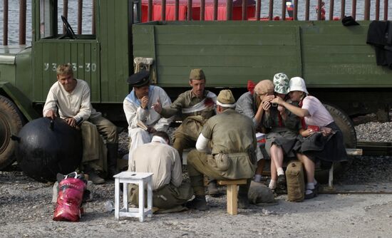 Filming of Nikita Mikhalkov's movie "Burnt by the Sun-2"