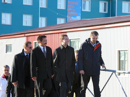 Russian President Dmitry Medvedev visits Anadyr
