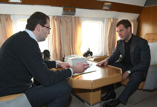 President Medvedev visiting Anadyr