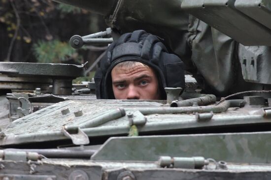 Forces of the Moscow Military District during exercises