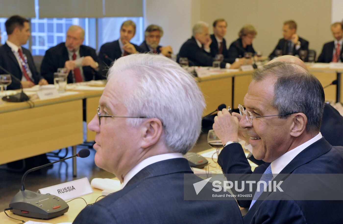 Russian diplomats meet with EU foreign ministers