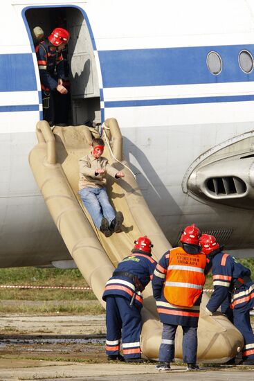 Emergency drill at Sheremetyevo airport