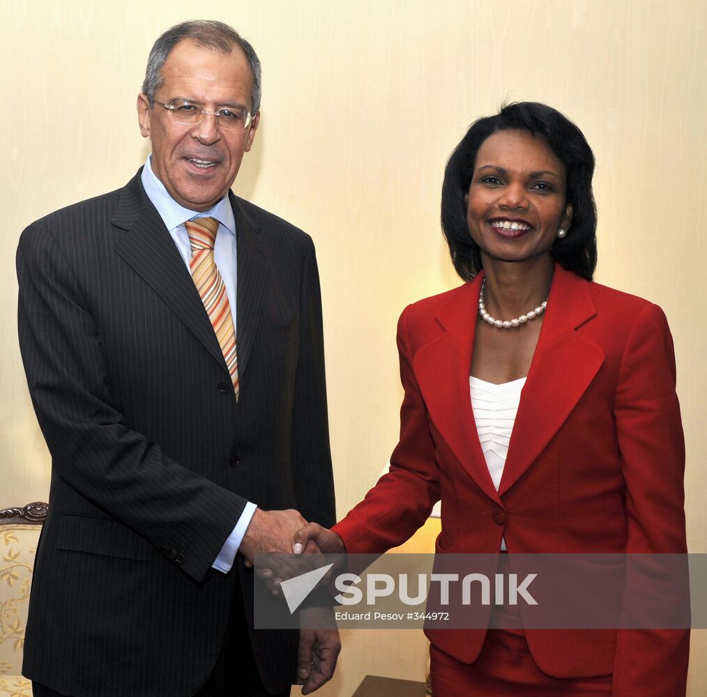 Sergei Lavrov meets Condoleezza Rice