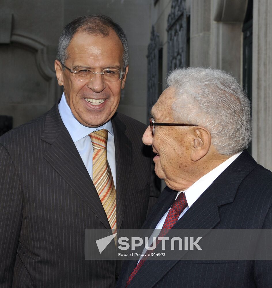 Sergei Lavrov meets Henry Kissinger