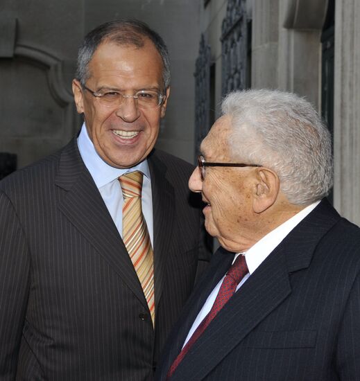 Sergei Lavrov meets Henry Kissinger