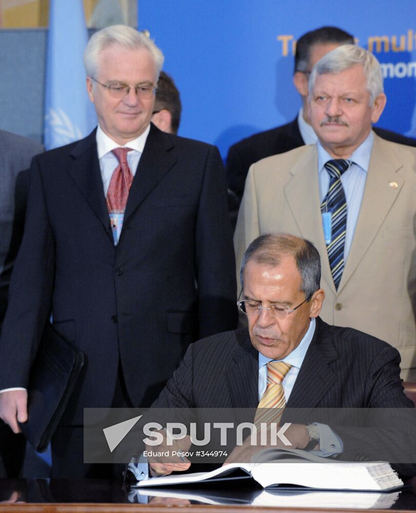 Russian Foreign Minister Sergei Lavrov in New York