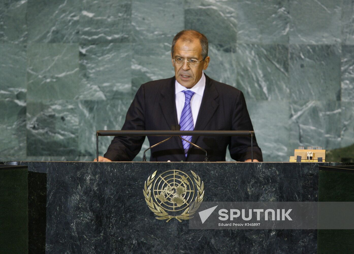 Russian Foreign Minister Sergey Lavrov at UN General Assembly