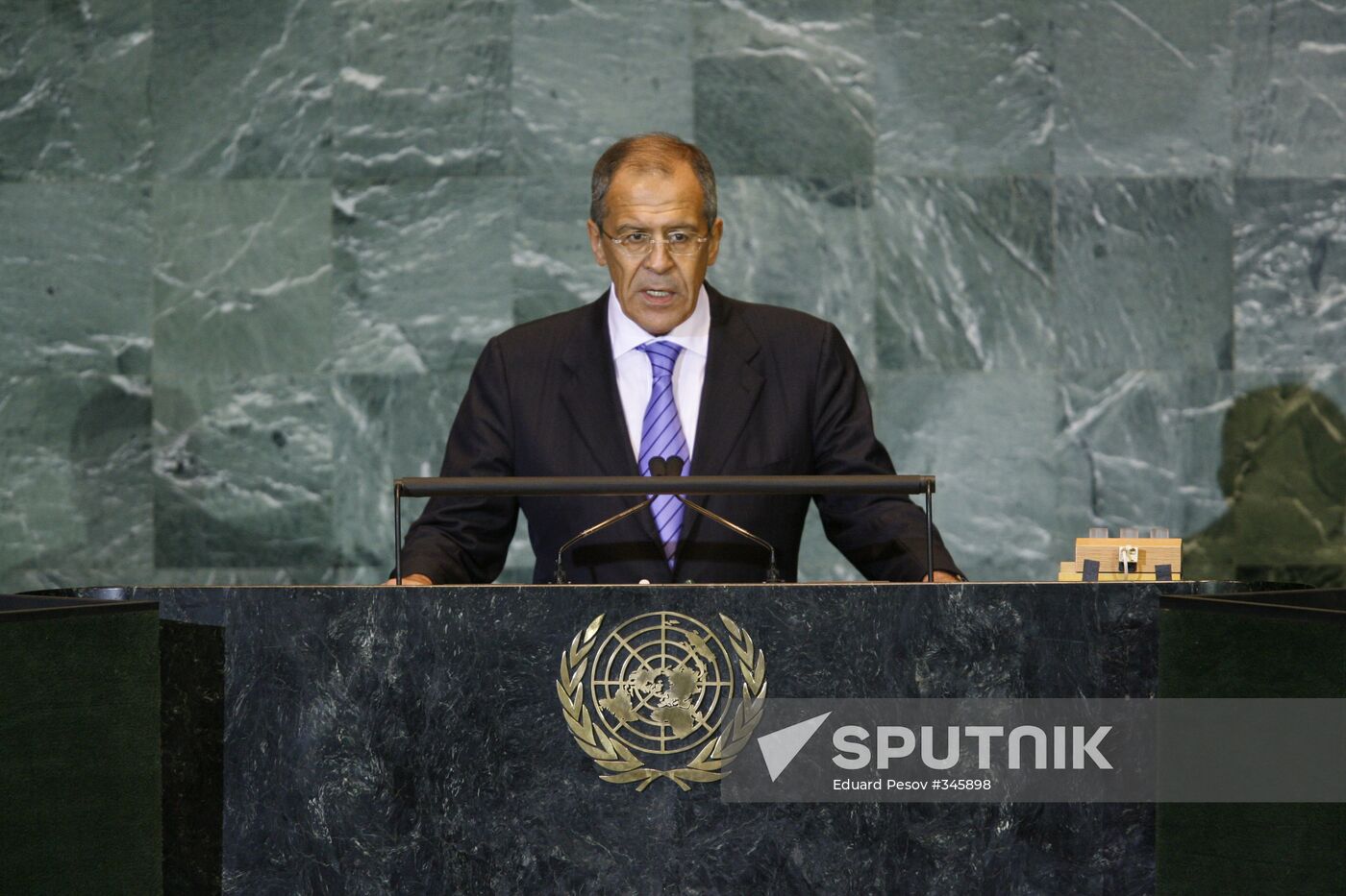 Russian Foreign Minister Sergey Lavrov at UN General Assembly