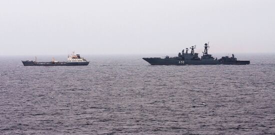 Warships of the Russian Northern Fleet in the Sea of Norway
