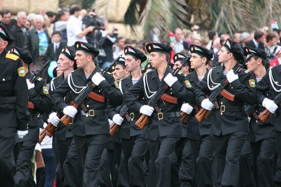 Military parade in Abkhazia