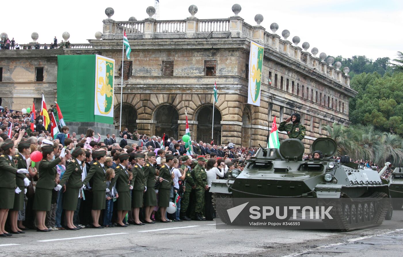 Military parade in Abkhazia