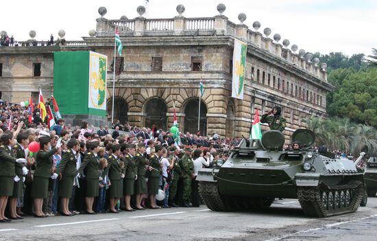 Military parade in Abkhazia