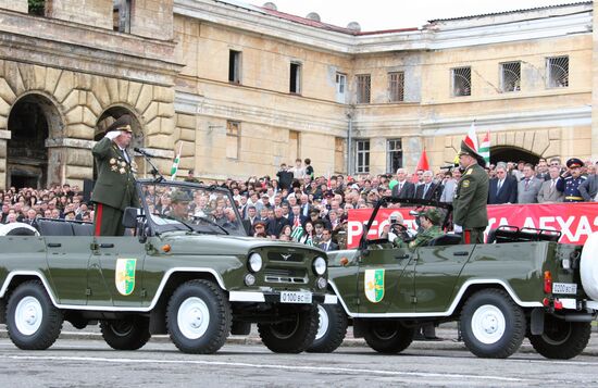 Military parade in Abkhazia