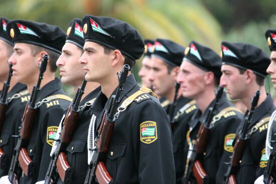 Military parade in Abkhazia