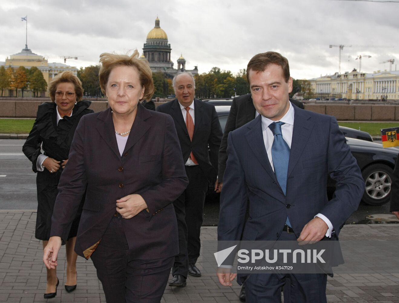 President Dmitry Medvedev and German Chancellor Angela Merkel