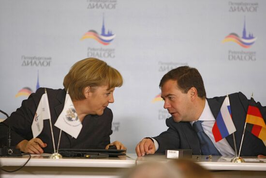 President Dmitry Medvedev, Chancellor Angela Merkel