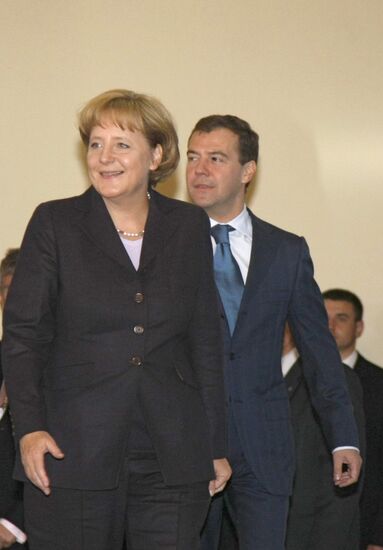 President Dmitry Medvedev, Chancellor Angela Merkel