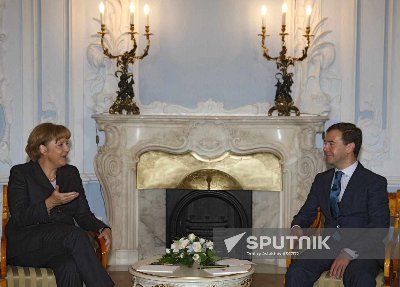 President Dmitry Medvedev and Chancellor Angela Merkel