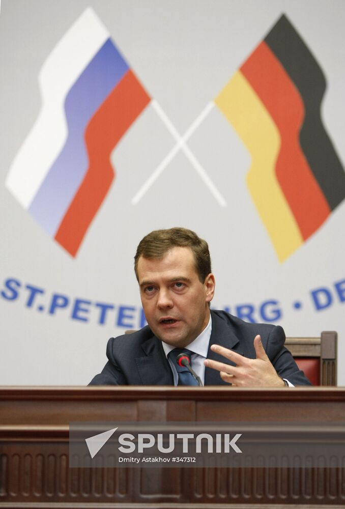 President Dmitry Medvedev and German Chancellor Angela Merkel