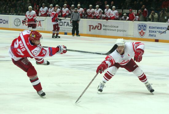 KHL. Lokomotiv (Yaroslavl) vs Spartak (Moscow). 5-2