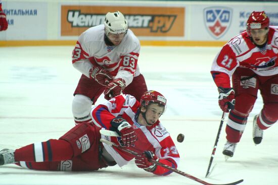 KHL. Lokomotiv (Yaroslavl) vs Spartak (Moscow). 5-2