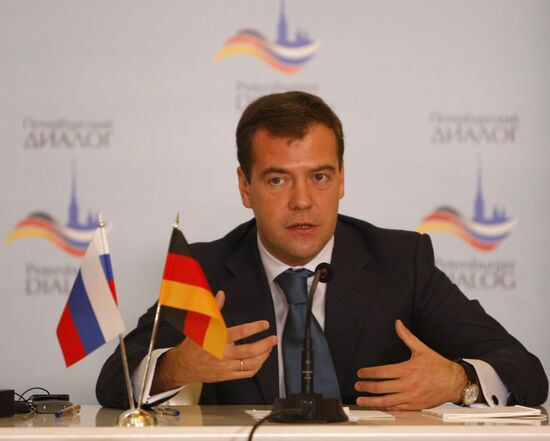 President Dmitry Medvedev and German Chancellor Angela Merkel