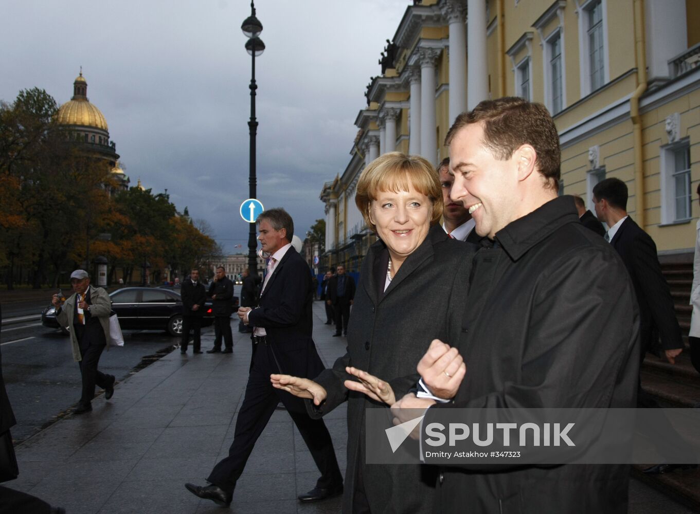 President Dmitry Medvedev and German Chancellor Angela Merkel