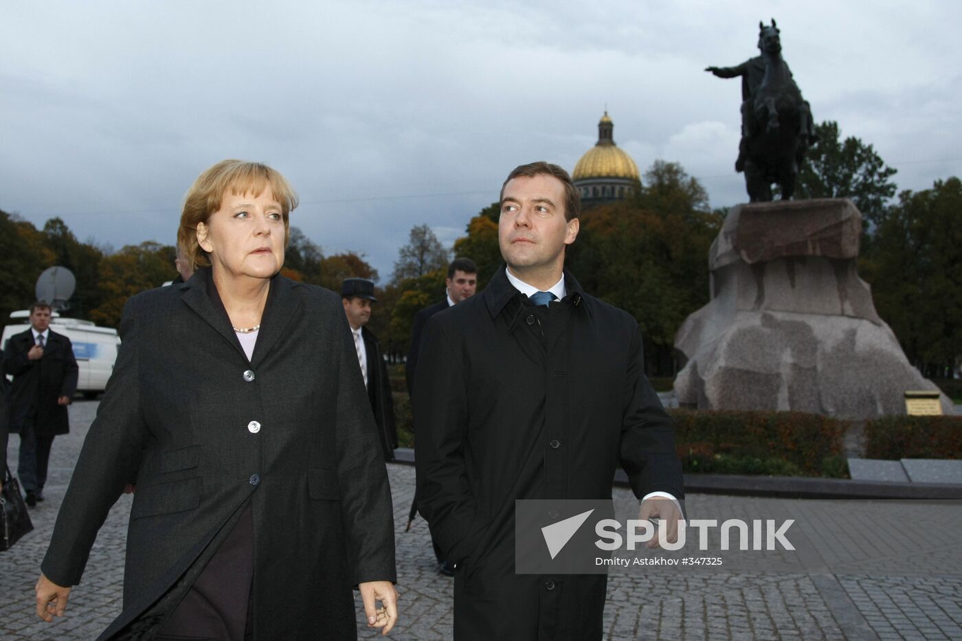 President Dmitry Medvedev and German Chancellor Angela Merkel