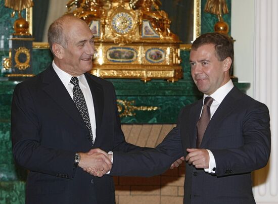 Dmitry Medvedev Ehud Olmert