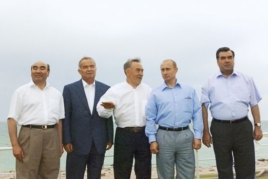 Akayev, Karimov, Nazarbayev, Putin, Rakhmonov