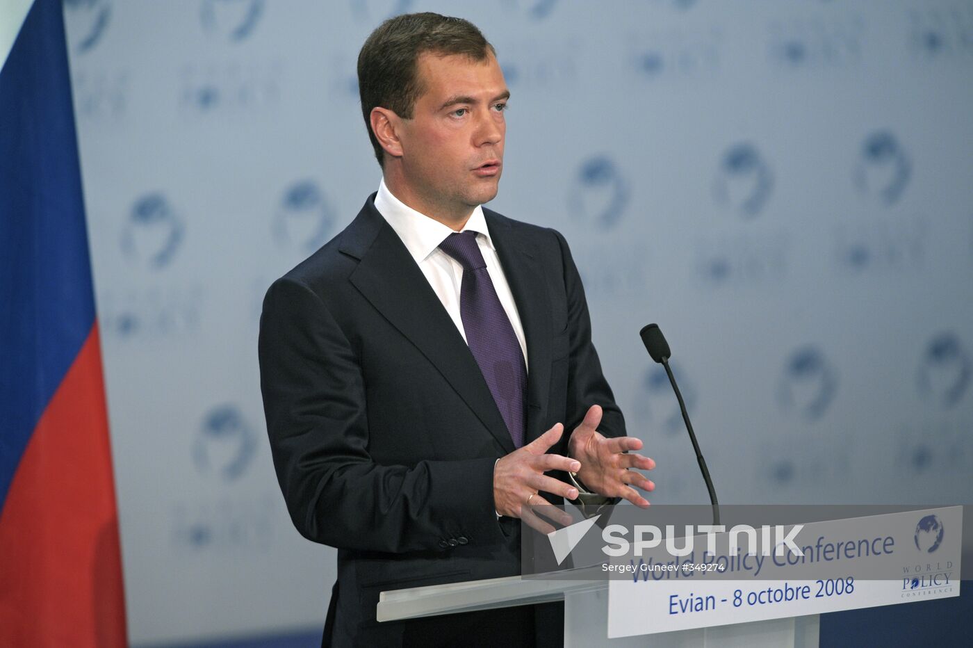 The Russian president visits France