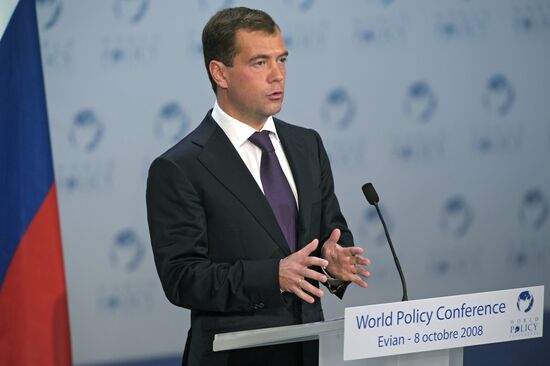 The Russian president visits France