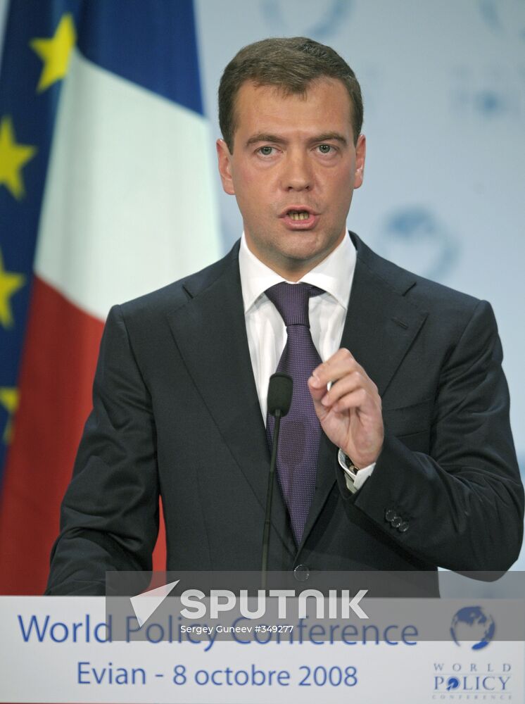 The Russian president visits France