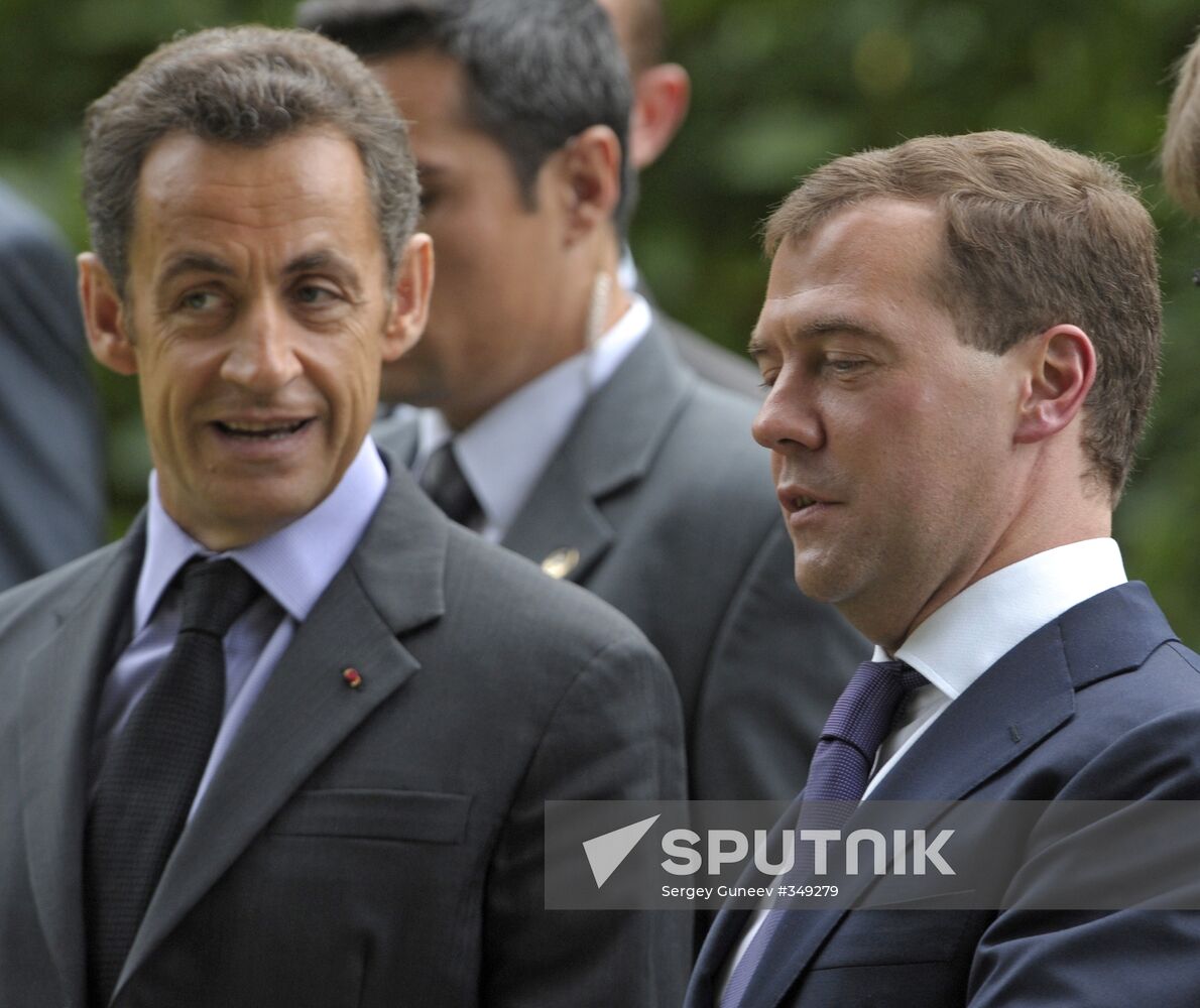 The Russian president visits France
