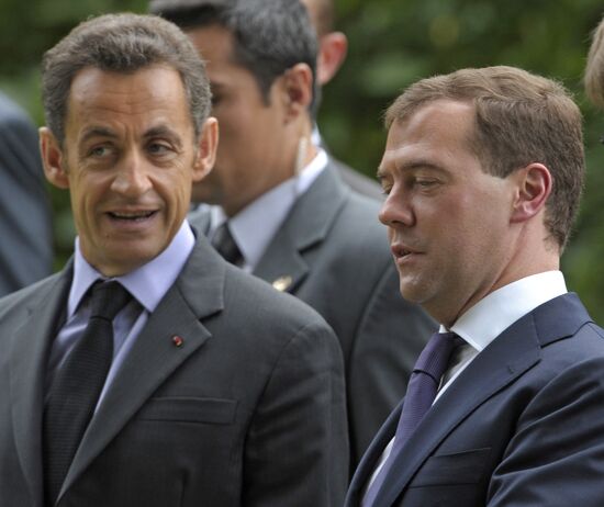 The Russian president visits France