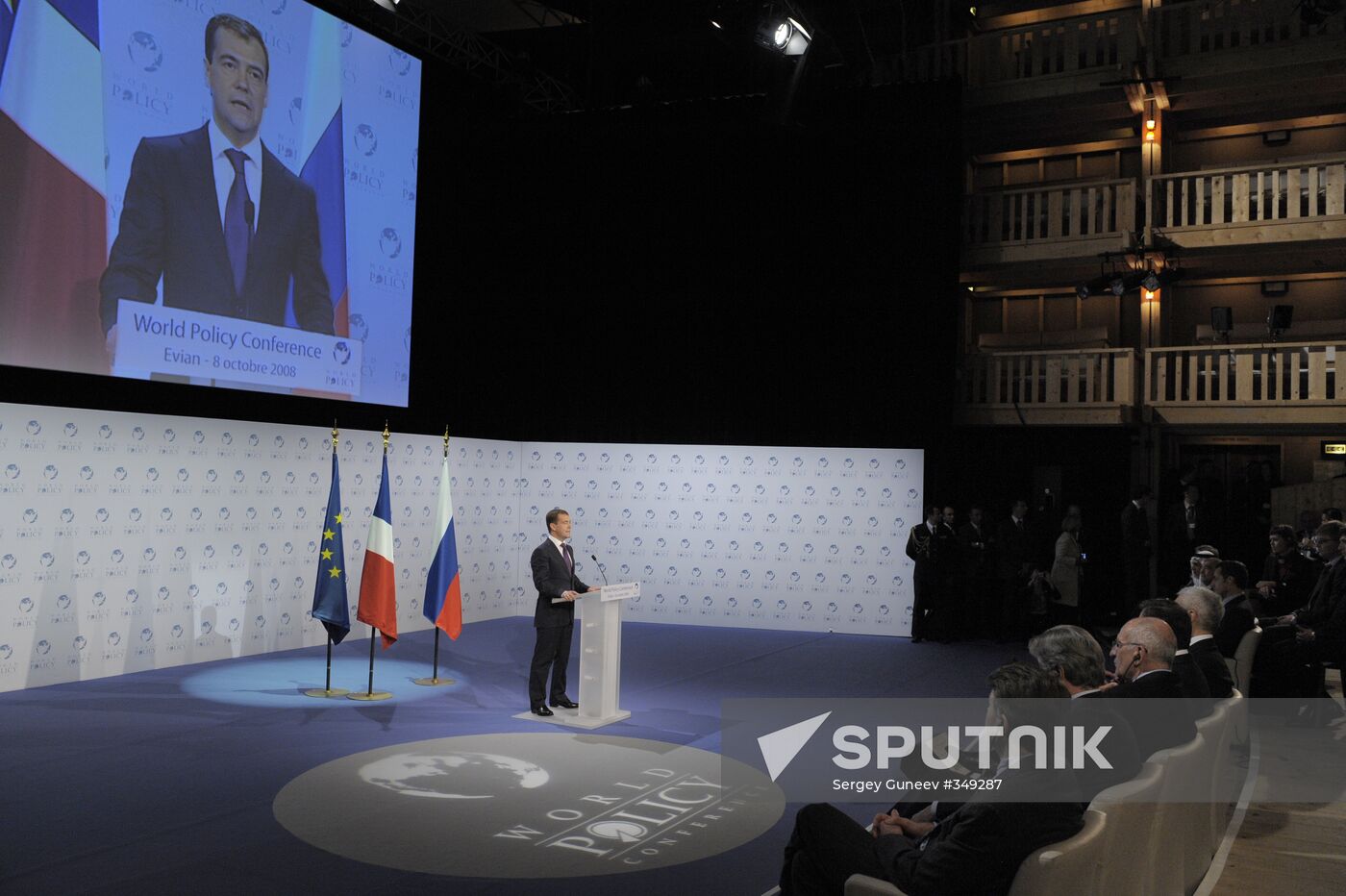 The Russian president visits France