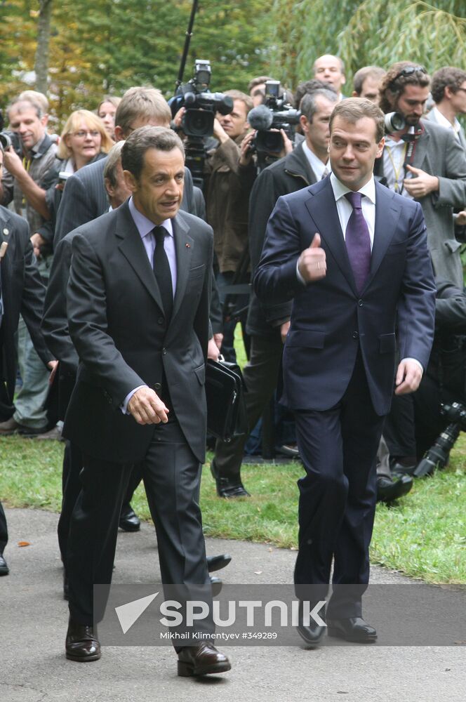 The Russian president visits France