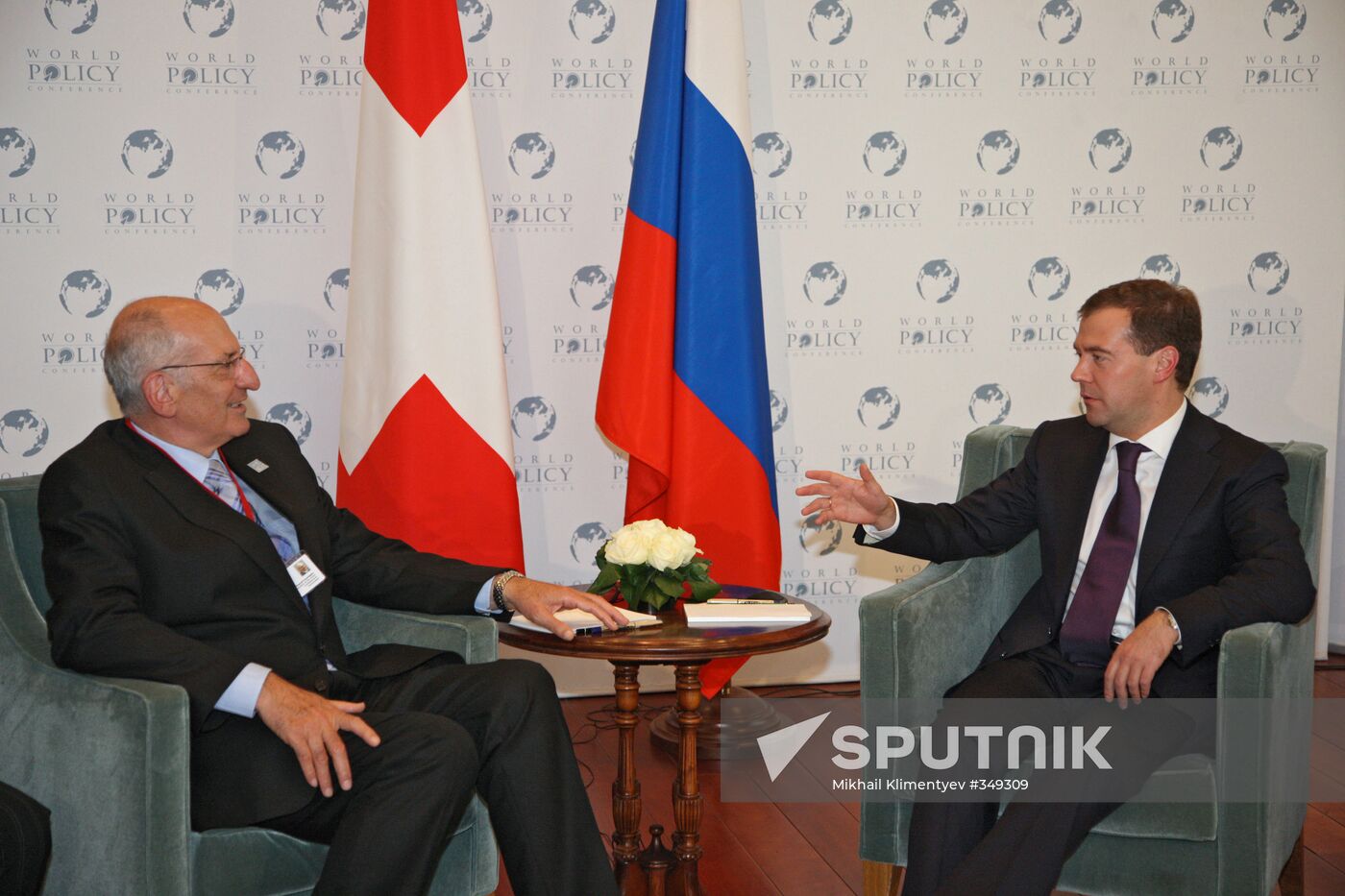 The Russian president visits France