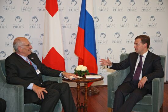 The Russian president visits France